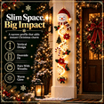 thumbnail image 3 of Clearance！Glowing Christmas Door Hanger, Warm Lighted Vertical Holiday Hanging Decor with Festive Accents for Front Door Side, Entryway and Wall, 3 of 5