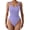 Purple, variant on Women Sexy Ribbed Bodysuit Seamless Sleeveless Square Neck Tank Top Shapewear