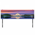 thumbnail image 3 of American Headboard, Washington US Congress Capitol Building Square Reflection on Lake Sunset View Image, Upholstered Decorative Metal Bed Headboard with Memory Foam, King Size, Red Blue, by Ambesonne, 3 of 4