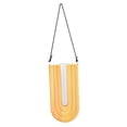 thumbnail image 2 of Florero colgante de madera, soporte para , 20x10cm, tubo de vidrio decorativo, florero en forma de U para decoración de jardín, versátil Amarillo, 2 of 9
