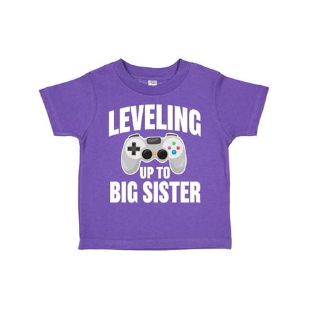 

Inktastic Leveling Up to Big Sister Gift Toddler Toddler Girl T-Shirt