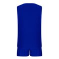 thumbnail image 7 of Zpanxa Two Piece Sets for Women Summer V-Neck Sleeveless Camisole Tops with Pockets Comfy Shirts Biker Shorts Tracksuit Casual Sweat Sets Lounge Sweatsuits Matching Set Dark Blue A XL, 7 of 7