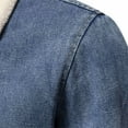 thumbnail image 5 of Maoxin Men's Coats Men's Denim Jacket Casual Washed Denim Top Thickened Jacket Long Sleeve Hoodless Casual Jacket Dark Blue L, 5 of 7