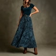 thumbnail image 6 of Warop Plus Size Paisley Print Maxi Skirt for Women Belted Boho High Waist Long Skirt Summer Vacation Swing Dress, 6 of 8