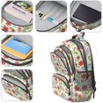 thumbnail image 4 of Pioneer Flower Floral Print Pattern Backpack for School, Cute School Bag with Adjustable Shoulder Straps and Padded Back, 16.9"x12.6"x5.9", 4 of 5
