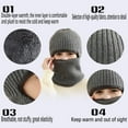 thumbnail image 7 of Winter Warm Elastic Soft Ear Protection Knitted Scarf hat Fleece Lined Beanie Hat for Men and Women, 7 of 7