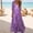 Purple, variant on BRGZLK Women's Summer Dresses 2 Piece Outfit V-Neck Floral Print Long Sleeve Breathable Loose Comfortable Beach Cover-Up Dress Maxi Dresses Blue XL
