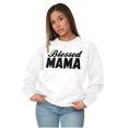 thumbnail image 5 of Blessed Mama Grateful Thankful Mother Women Crewneck Sweatshirt Brisco Brands S, 5 of 6