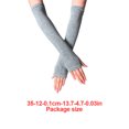 thumbnail image 3 of Injueey 1 par de guantes sin dedos para niña, estilo simple, guantes de punto cómodos, artesanía de punto, cubiertas de brazo para niñas, Type1 NO1, 3 of 6