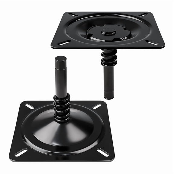 Boat Seat Base Kit - 2-Pack Steel Mount Plate for Watercraft with Pre-Drilled Holes