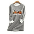 thumbnail image 1 of Hauts d'Automne pour Femmes Mode Décontractée Manches Longues Col Rond Blouses & Chemises Chandails en Molleton d'Halloween pour Femmes en Liquidation, 1 of 3