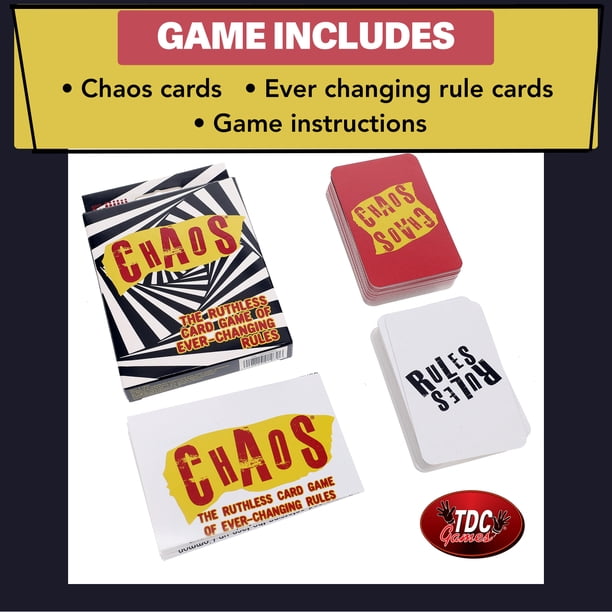 TDC Games Chaos Card Game - 2-6 Players - One deck of Cards