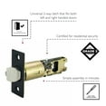 thumbnail image 4 of Design House Replacement Adjustable 2-Way Square Corner Entry Latch, Matte Black, 4 of 14