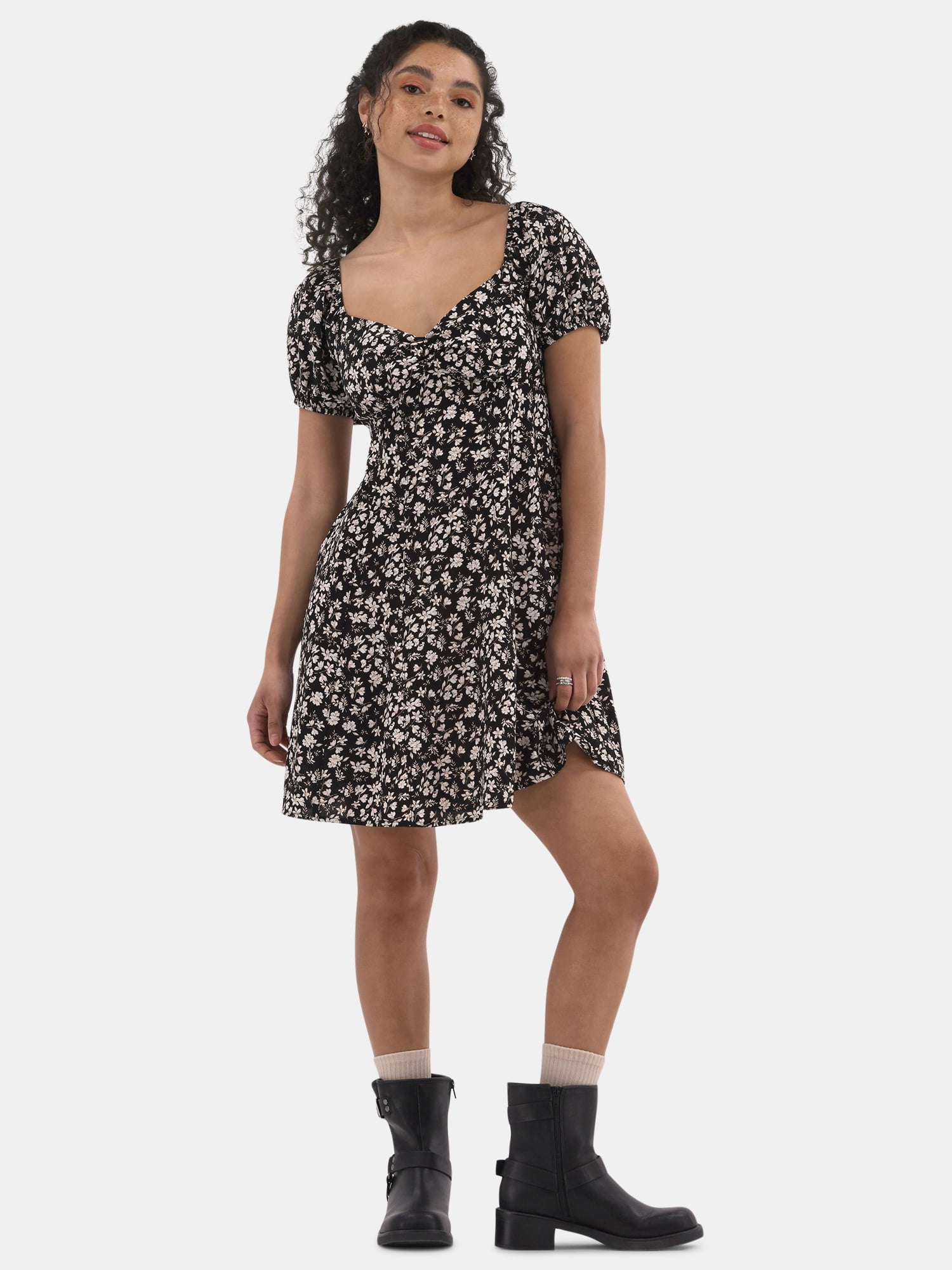 No Boundaries Woven Midi Dress, Women’s