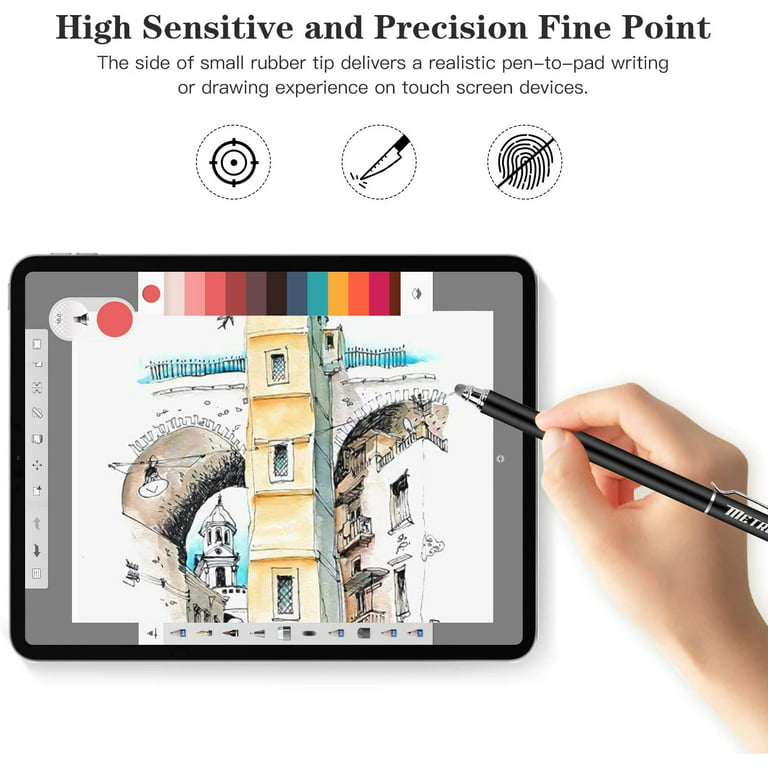 Universal Active Stylus Touch Pen,High Precision and Sensitivity Capacitive  Stylus Compatible with iOS,Android,iPad,Samsung,Tablet Touchscreen Device