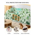 thumbnail image 4 of Happy St. Patrick's Day Couch Cover, Green Gnomes Lucky Leaves Clovers Sofa Cover Blanket for 2 Seat Cushion, Sectional Sofa Slipcover Furniture Protector for Living Room Bedroom 71''x102'', 4 of 9