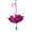 Pink, variant on Yellow Umbrella Style Hanging Metal Bird Bath Tray, All-Weather Hummingbird Feeder Bee Drinking Station Backyard Patio Decor Accessory
