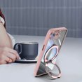thumbnail image 5 of Compatible for iPhone 16e Phone Case with Stand, Rotatable Ring Holder Kickstand Rugged Shockproof Protective Cover Case with Camera Lens Protector for iPhone 16e, Pink, 5 of 6