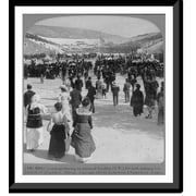 Historic Framed Print, Crowds gathering at restored staidon [stadium] (S.E.) for 20th century celebration of old games, Athens, [Greece], 17-7/8" x 21-7/8"