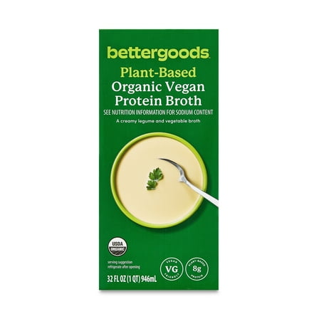 bettergoods Plant-Based Organic Vegan Protein Broth, 32 fl oz