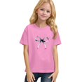 thumbnail image 5 of CCRFTGI Shirt for Kids Girls Size 8 Funny Preppy Bowknot Graphic Shirts Trendy Tee Summer Tops Short Sleeve Crew Neck Girls Clothes Pink 9-10 Years, 5 of 6