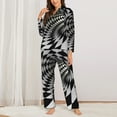 thumbnail image 2 of Lsque 3D Vortex Illusion Pattern Long Sleeve Pajama Set for Women - Soft 2-Piece Sleepwear and Loungewear Set with Pockets, Comfy Nightwear-X-Large, 2 of 7