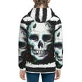 thumbnail image 6 of Pofeuu Watercolor Skull Print Teenage Zipper Hoodie Sweatshirts Hooded Casual Jackets With Pocket For Boys Girls-Small, 6 of 6