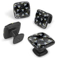 thumbnail image 2 of 4 Pcs Cabinet Handle Drawer Pulls Cartoon Badminton Knobs with Screws Square Furniture Office Cabinet Knob Decoration, 2 of 7