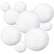 thumbnail image 2 of BEISHIDA 10 faroles de papel blanco decorativos chinos/japoneses colgantes redondos de papel lámpara para cumpleaños, boda, Navidad, novia, decoración del hogar, decoración de fiesta (tamaño de 4", 6", 2 of 4