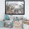 thumbnail image 3 of Designart 'Abstract Retro Flowers By The Sea Side' Vintage Framed Art Print, 3 of 4