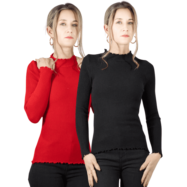 Suéter Malabis Mujer Otoño/invierno Cuello Redondo 2025 UNITALLA