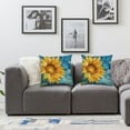thumbnail image 3 of Nawypu Pillowcase Plant Watercolor Painting Sunflower Gift for Wedding Birthday Throw Pillow Covers Super Soft Cushion Cover Sofa Decorative Square  Pillowcover, 3 of 6