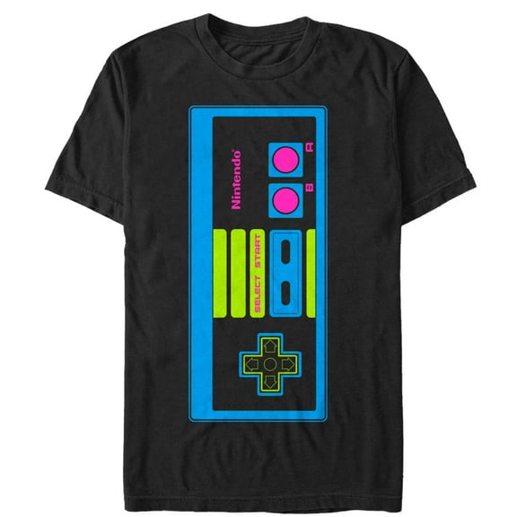 Men's Nintendo Vibrant NES Controller Graphic Tee Black Medium