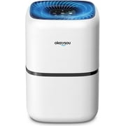 Okaysou AirMic4S Air Purifier with Medical Grade H13 True HEPA filter for Home, Remove Pet Hair, Smoke, Pollen, Dust, Pet Dander, VOCs, for Large/Small Room/ Desktop,White