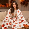 thumbnail image 7 of Tepsmf Fall Fleece Throw Blanket, Autumn Pumpkin Spice and Everything Nice with Harvest Pumpkins Leaves and Wheat, Soft Blanket for Couch,Cozy,Warm,Lightweight,39 x 59 Inch, 7 of 7