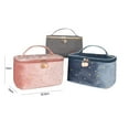 thumbnail image 4 of Retro Velvet Make up Box Star Embroidery Cosmetic Storage Case Travel Organizer, 4 of 8