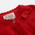 thumbnail image 6 of FAOWME Toddler Girls Jacket Spring Autumn Toddler Kids Collar Cardigan Coats Red 6-7 Years, 6 of 8
