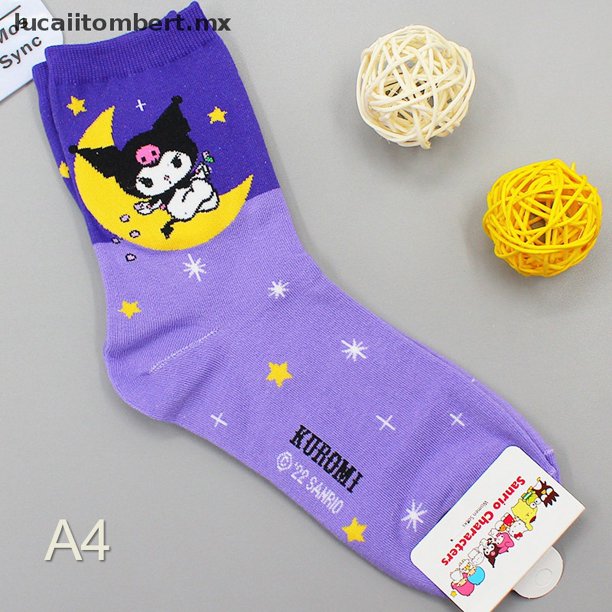 lucaiitombert Calcetines De Hello Kitty Kawaii Anime Kuromi Melody Cinnamoroll Color Coincidencia De Dibujos Animados Harajuku Lindo Calcetín De Algodón Regalo De Cumpleaños MX