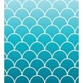 thumbnail image 3 of Aqua Ombre Duvet Cover Sets, Fish Scale Design Squama with Blue Color Palette Mermaid Tail, Bedding Set with 2 Duvet Covers & 4 Pillowcases, 2 Pack Cal King Size, Sea Blue Aqua and White, by Ambesonne, 3 of 3