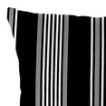 thumbnail image 6 of Jordan Manufacturing 18" x 18" Reeder Black Stripe Square Outdoor Throw Pillow (2 Pack), 6 of 11