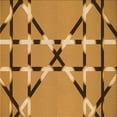 thumbnail image 1 of Ahgly Company Indoor Square Patterned Mahogany Brown Area Rugs, 4' Square, 1 of 6