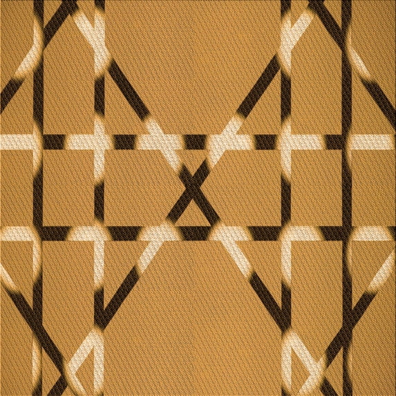 Ahgly Company Indoor Square Patterned Mahogany Brown Area Rugs, 4' Square