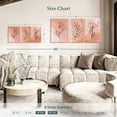 thumbnail image 3 of Elephant Stock Minimalist Flowers Wall Art - Horizontal Multi Panel Canvas - Living Room Wall Decor - Floral And Botanical Multi Panel - Pink And Beige Decor - 38" x 18", 3 of 4