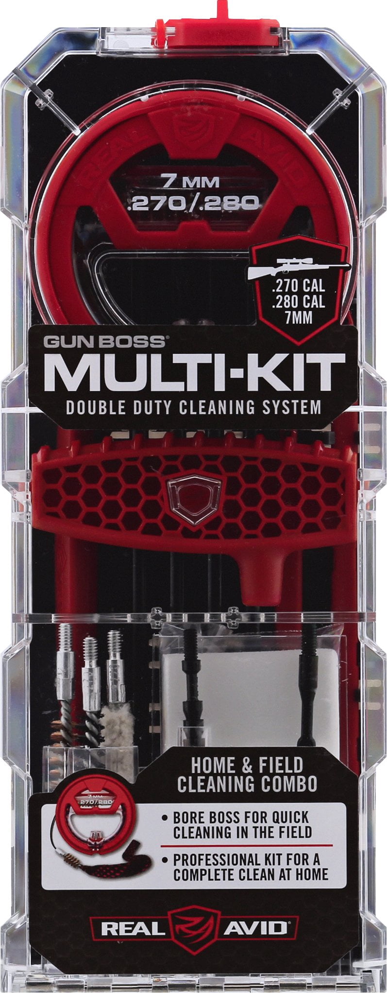 Real Avid Gun Boss Cleaning Multi-Kit- Double Duty Cleaning System for .270cal/.280cal/7mm