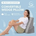 thumbnail image 2 of All Sett Health Memory Foam Wedge Pillow For Sleeping | Adjustable Memory Foam Pillow - Grey, 2 of 6