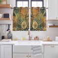 thumbnail image 2 of Vintage Geometric Kitchen Curtains Short 45 Inch Length, Watercolor Abstract Art Grommet Top Bedroom Living Room Curtains, Light Filtering Cafe Curtain Drapes 2 Panels Set 84''x45'', 2 of 9