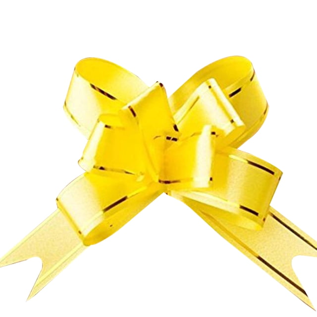 Yuarrent Guirnalda de coche de boda DIY, lazos de Organza, cinta de regalo, flor de mano, 10 Uds. Kits de decoración para fiestas amarillo