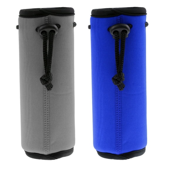 2Pack Outdoor Neoprene Water Bottle Drawst Insulator Sleeve 500ml
