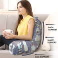 thumbnail image 2 of Cactus Reading Pillow, Back Support Rest Pillow for Adult, Backrest Pillows with Arms for Sitting in Bed Reading, Working, Playing Games, Watching TV, 2 of 6
