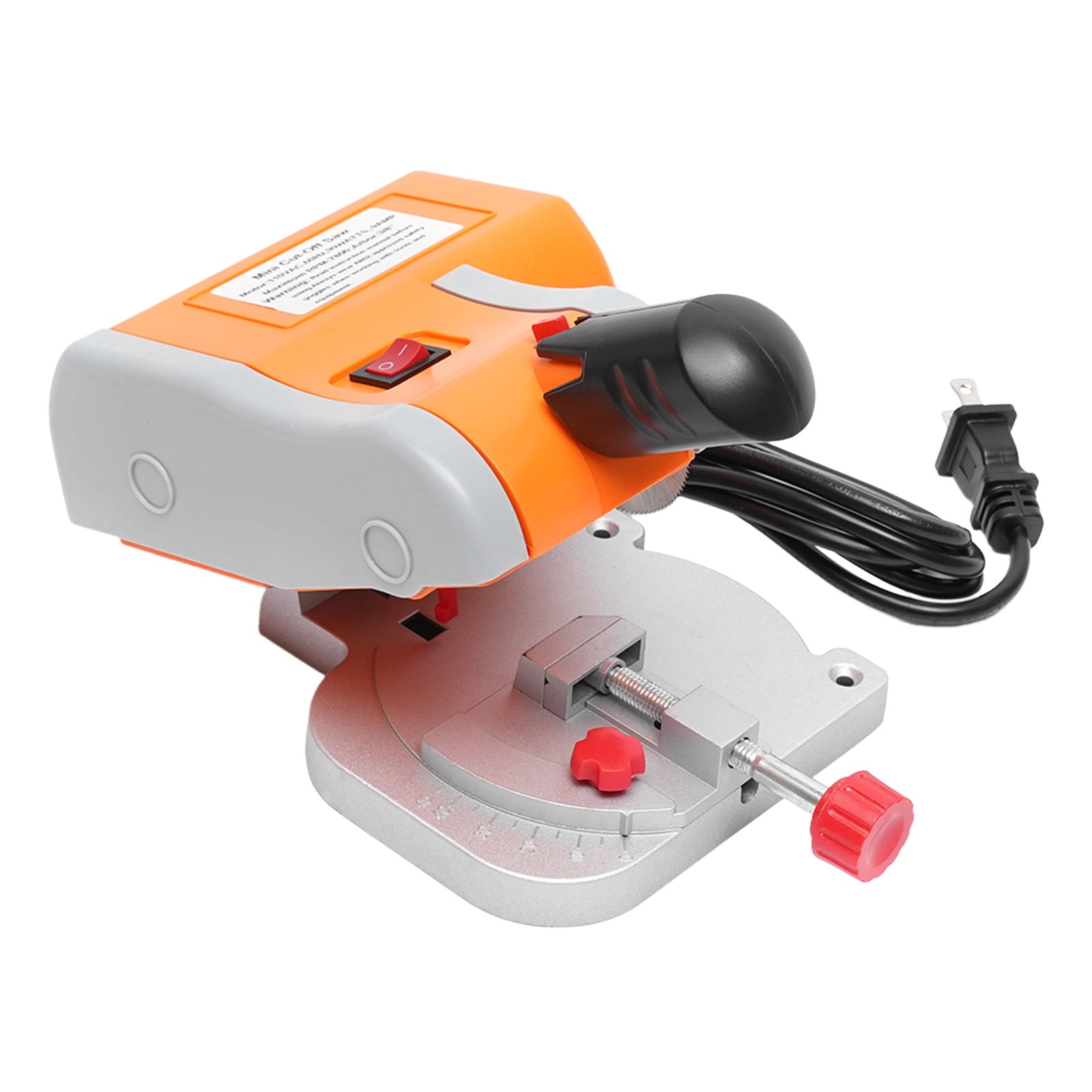 90W Mini Benchtop Cut-off Miter Saw 0.47inch Miter Saw Wood Metal Cutter with Clamping Handle Armrest